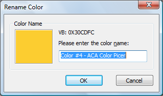 Rename the picked color name