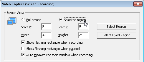Screenshot: Record video and audio, select a part of your screen