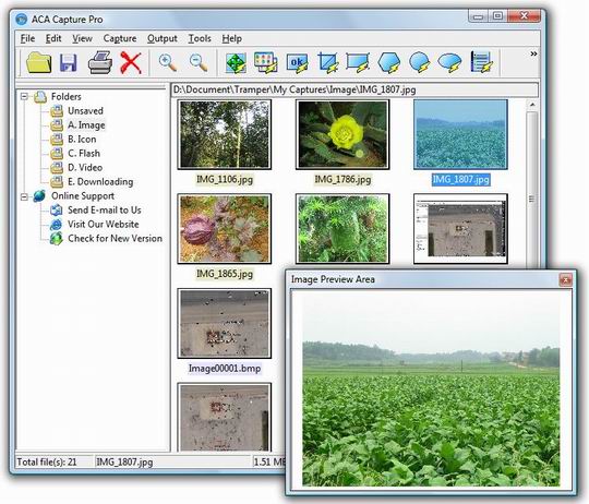 The Screenshot of ACA Capture Pro Main Window. Click for large preview